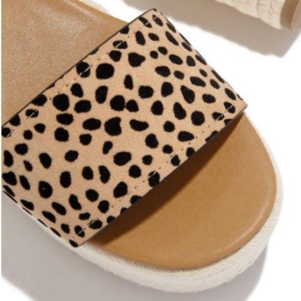 Espadrille Flatform Sandals – Leopard - Picture 4 of 6